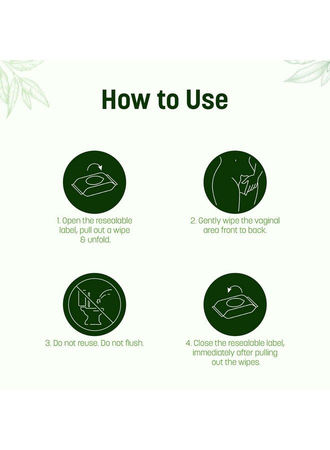 AZAH Intimate Wipes for Women | AntiBacterial Vaginal Wipes Pack of 40 | pH Balanced Feminine Wipes | All Natural Ingredients for Daily Hygiene |Travel Friendly Wet Wipes for Face and Private Parts - Image 5