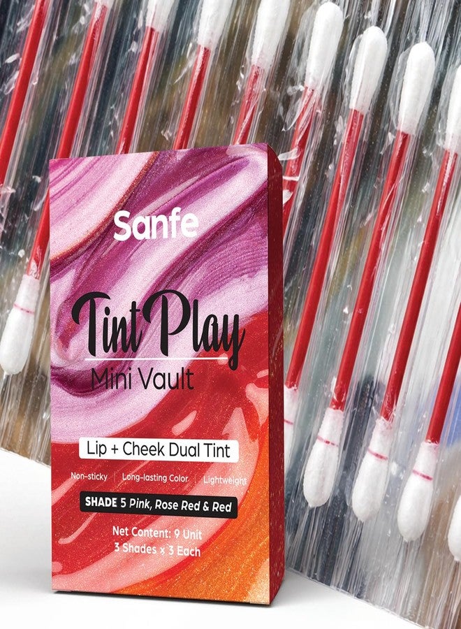 Sanfe Tint Play Mini Vault | Lip + Cheek Dual Tint | Pack of 9 | 3 Shades - Image 2