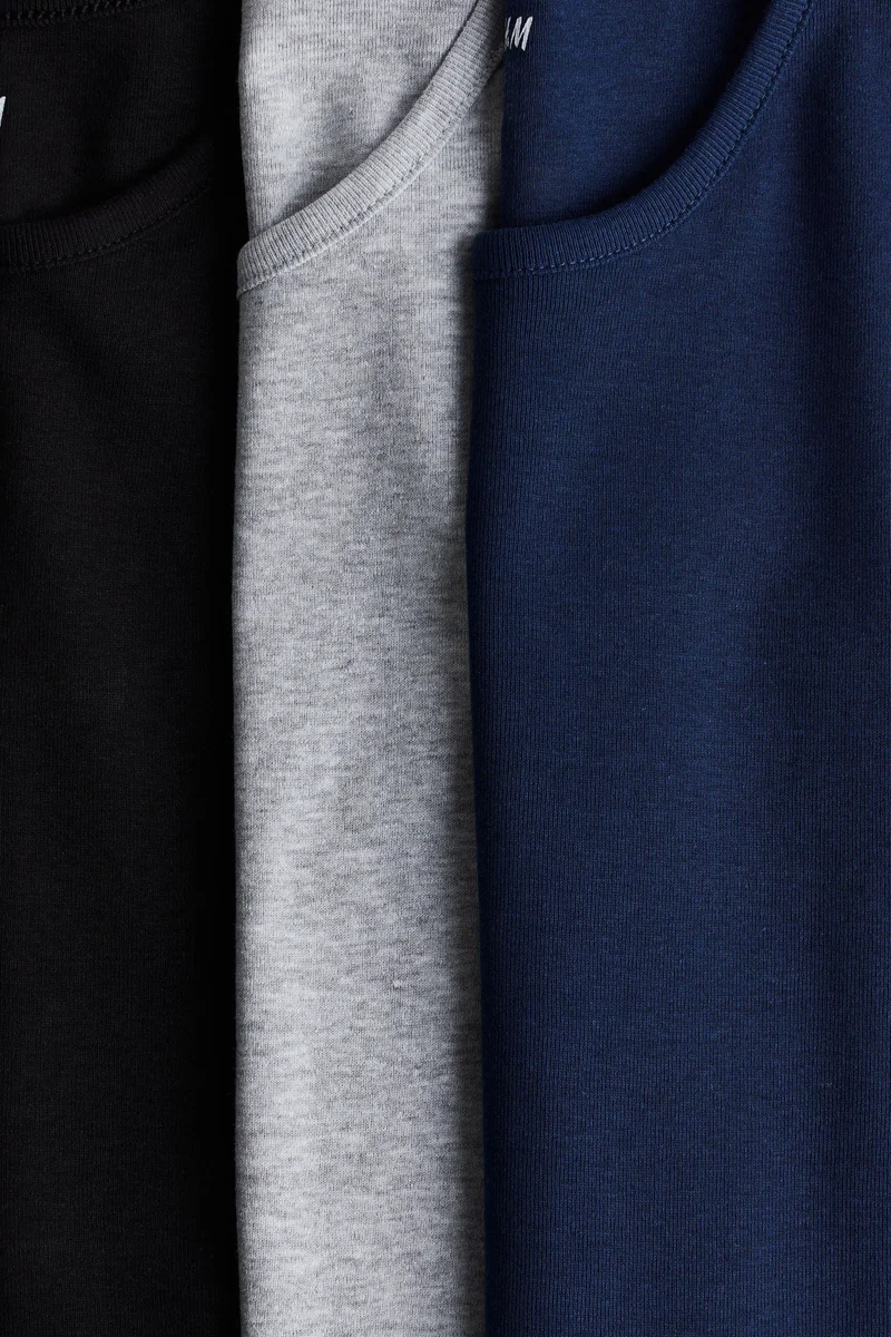 H&M 3-pack cotton jersey vest tops