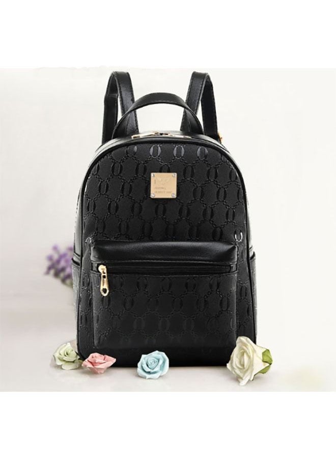 Arabest - 4pcs Ladies Youth Backpack Set Messenger Bag Pu Leather Lightweight Large Capacity Suit - Image 1