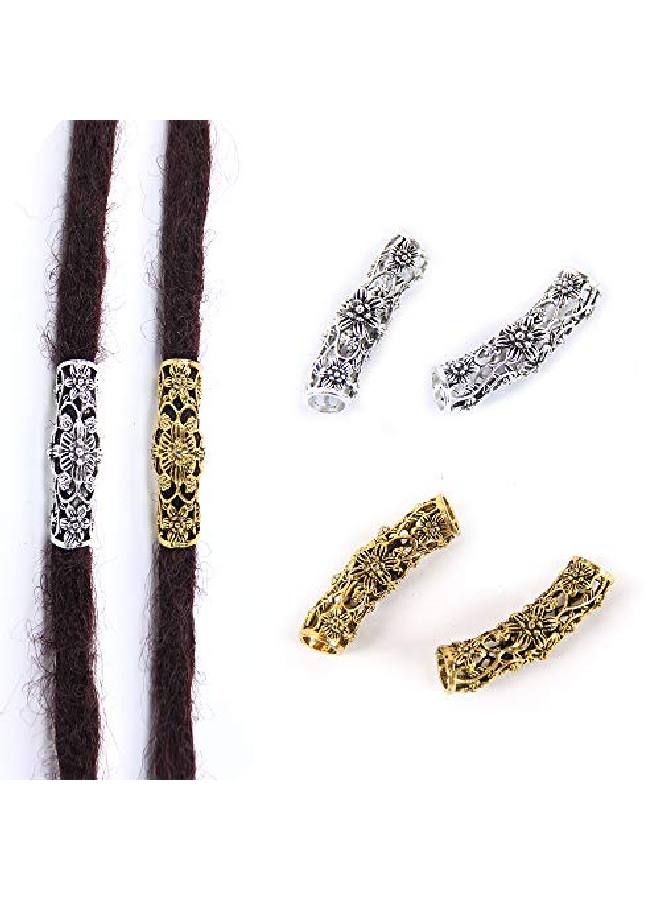 DSOAR Hair Tube Beads Locs Jewelry And Butterfly Cuff Beads For Dreadlocks Braids28 Pcs Imitation Wood Tube Beads For Braiding Hair Decoration Dreadlock Accessories With Storage Box - Image 4