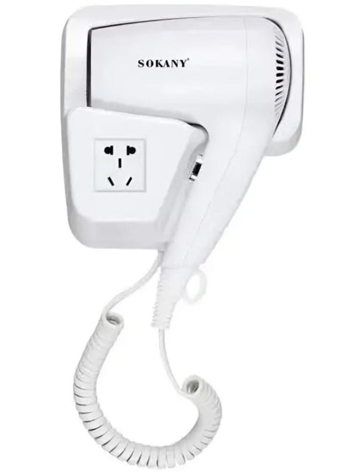 Sokany wall mounted hair dryer in professional hotel, salon, home bathroom - Image 1