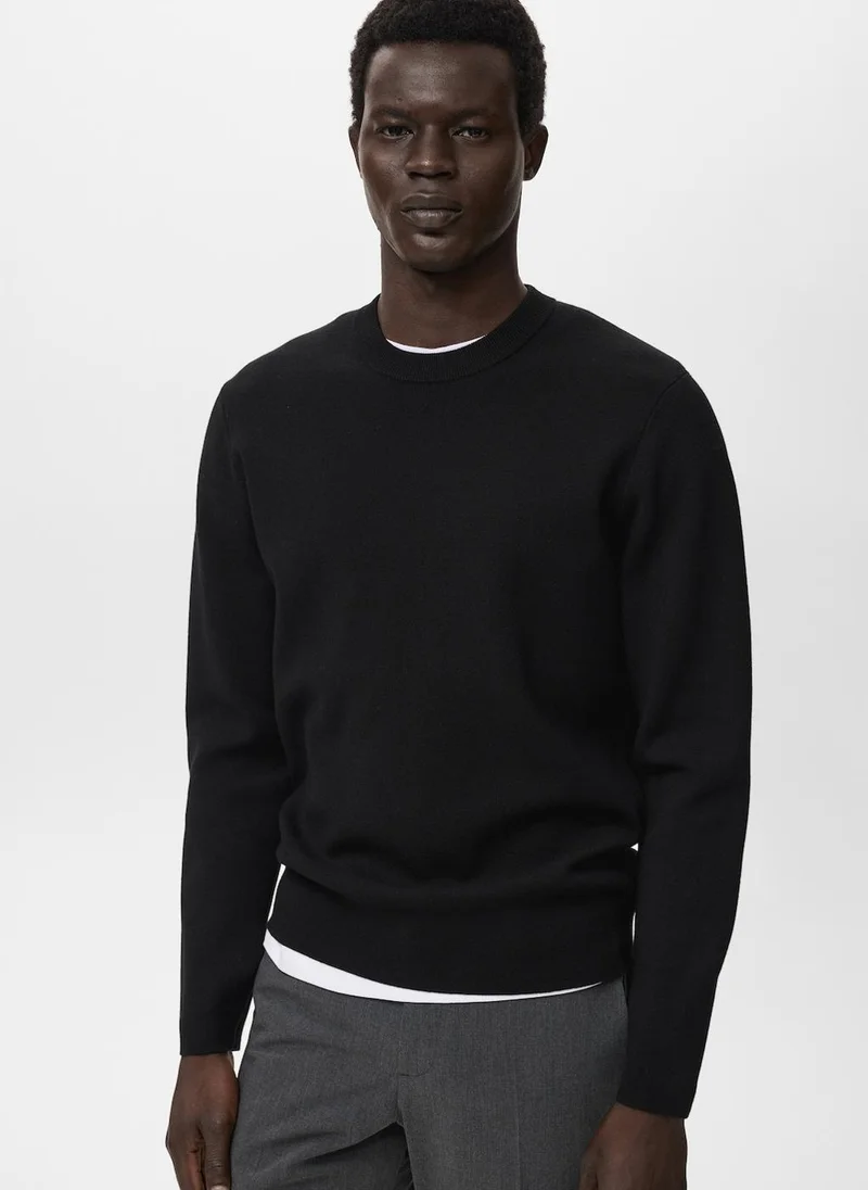 Mango Man Medium-knit regular-fit sweater