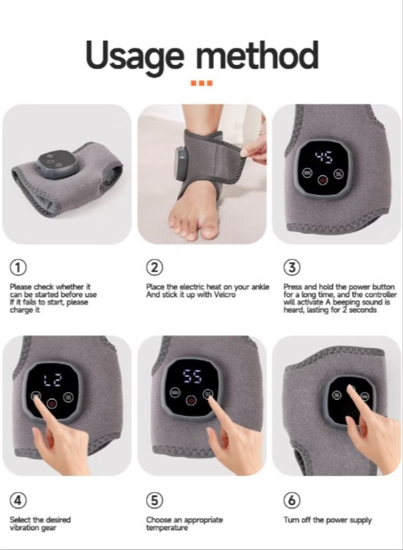 Portable Foot Massager with LCD Screen - Ankle Heater Featuring Temperature Visualization, 1800mAh High-capacity Battery, Adjustable Intensity Levels, Low Noise, and Type-C Charging Port. Suitable for Office Workers, Those Who Stand for Long Periods - Image 5
