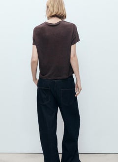 MANGO Regular-Fit Linen T-Shirt  - Image 2