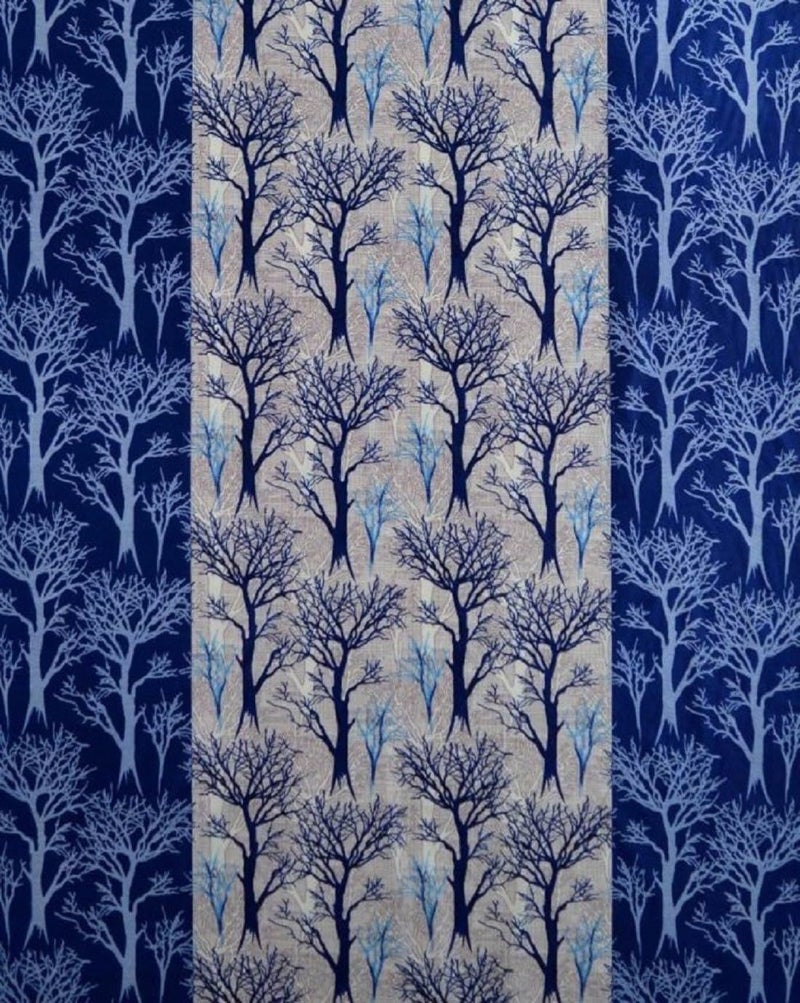 Cresset Stylish Living Room Curtains Long Door 9 Feet Pack of 2 Blue Room Darkening Washable_054  - Image 2