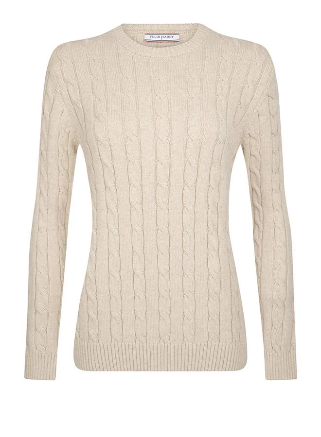 FELIX HARDY V-Neck Cable Knit Pullover