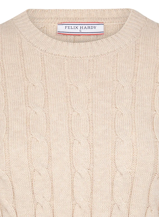 FELIX HARDY V-Neck Cable Knit Pullover