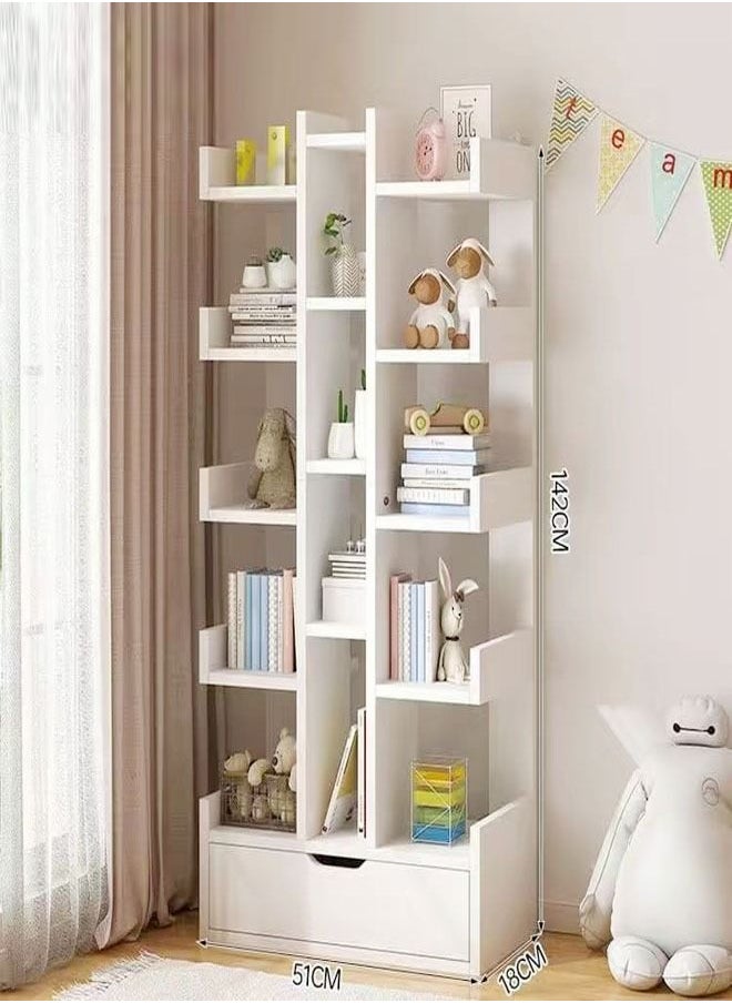 fashionhome Creative Bookshelf Bookcase Simple Living Room Storage Rack 51 x 18 x 142 cm  - Image 2