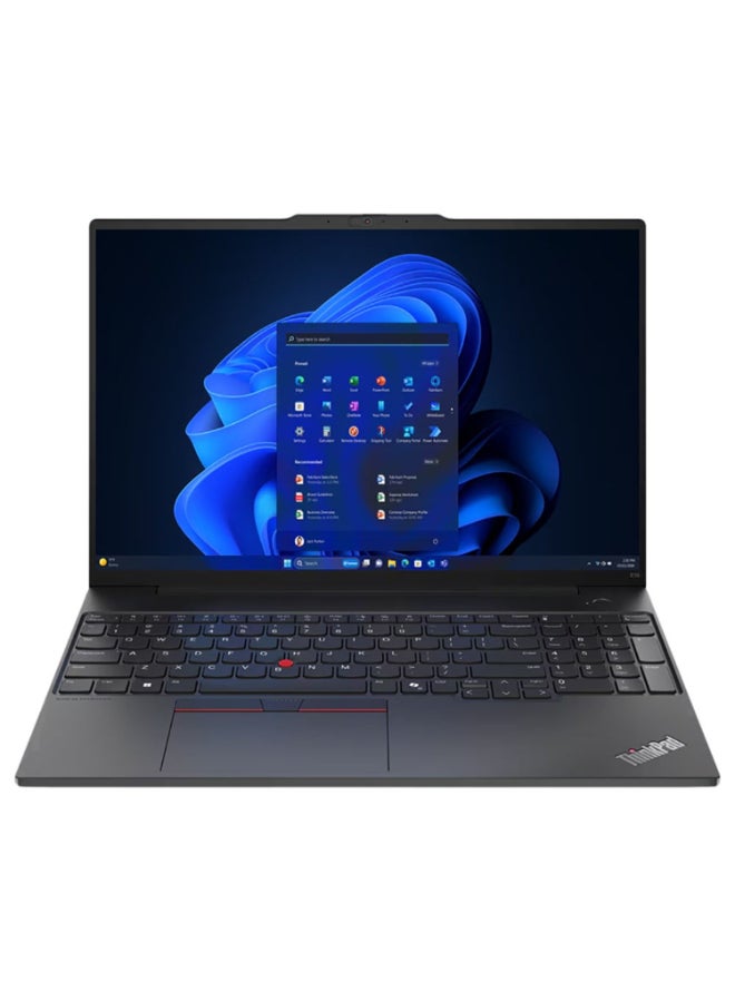 Lenovo (Upgraded Version) ThinkPad E16 Laptop With 16-Inch Display, Core Ultra 7-155U Processor/16GB RAM/512GB SSD/Intel Arc Graphics/Windows 11 Pro English/Arabic Black English/Arabic Black