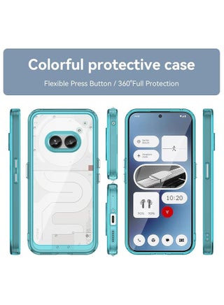جراب Case for Nothing Phone 2A، ممتص صدمات ناعم مع غطاء خلفي صلب من مادة البولي كربونات الشفافة مقاوم للصدمات جرابات Cases for Nothing Phone 2A-أزرق - view 5