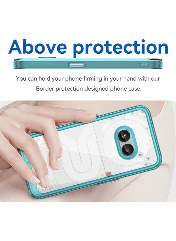 جراب Case for Nothing Phone 2A، ممتص صدمات ناعم مع غطاء خلفي صلب من مادة البولي كربونات الشفافة مقاوم للصدمات جرابات Cases for Nothing Phone 2A-أزرق