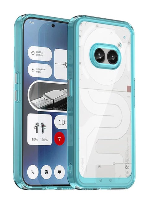 جراب Case for Nothing Phone 2A، ممتص صدمات ناعم مع غطاء خلفي صلب من مادة البولي كربونات الشفافة مقاوم للصدمات جرابات Cases for Nothing Phone 2A-أزرق