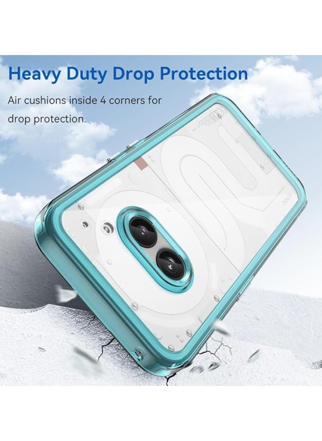 جراب Case for Nothing Phone 2A، ممتص صدمات ناعم مع غطاء خلفي صلب من مادة البولي كربونات الشفافة مقاوم للصدمات جرابات Cases for Nothing Phone 2A-أزرق
