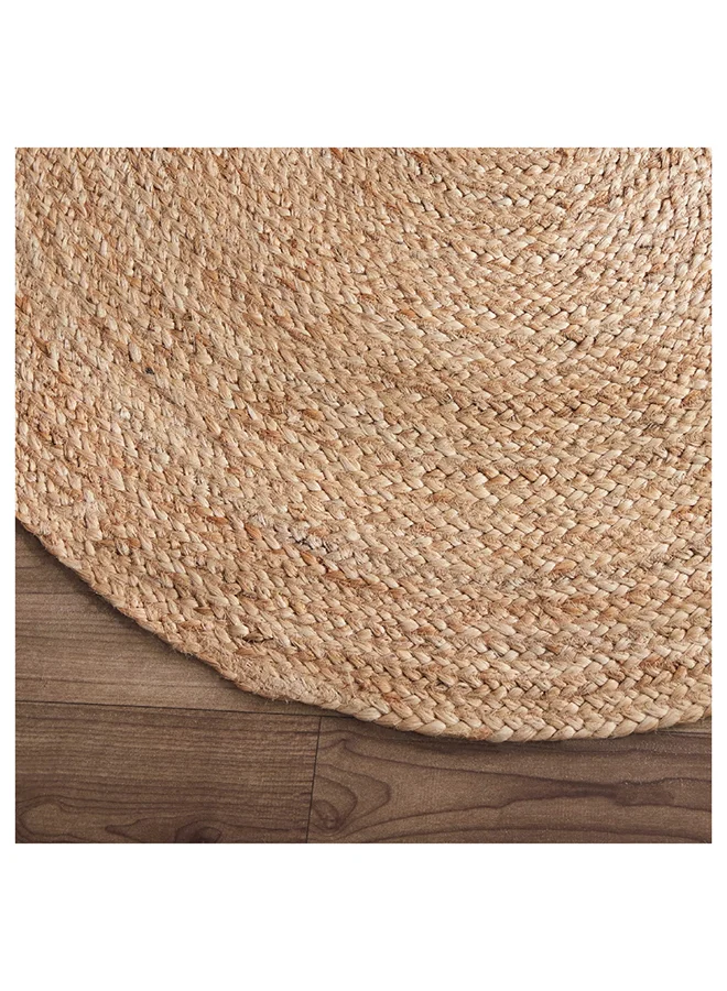 Home Box Natura Round Hand Braided Jute Rug 90 x 90 cm
