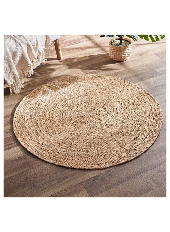 هوم بوكس سجادة دائرية من الجوت المجدول يدويًا Natura 90 × 90 سم