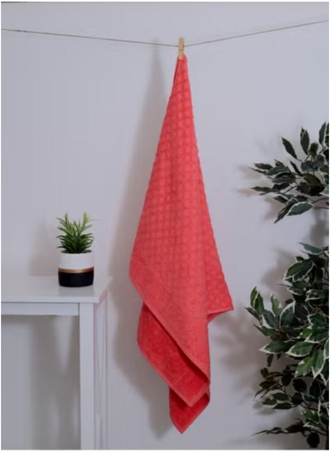 بالتيك لينين مجموعة مناشف حمام من القطن بنسبة 100% من Diamond Jacquard، مقاس 70 × 140 سم، عبوة من منشفتين عالي الجودة - Image 4