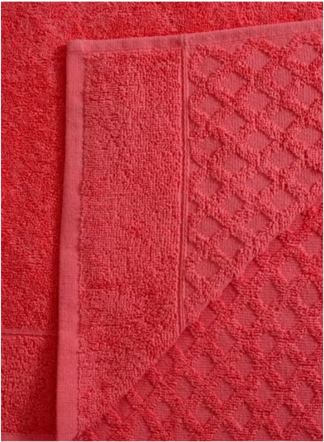 بالتيك لينين مجموعة مناشف حمام من القطن بنسبة 100% من Diamond Jacquard، مقاس 70 × 140 سم، عبوة من منشفتين عالي الجودة - Image 2