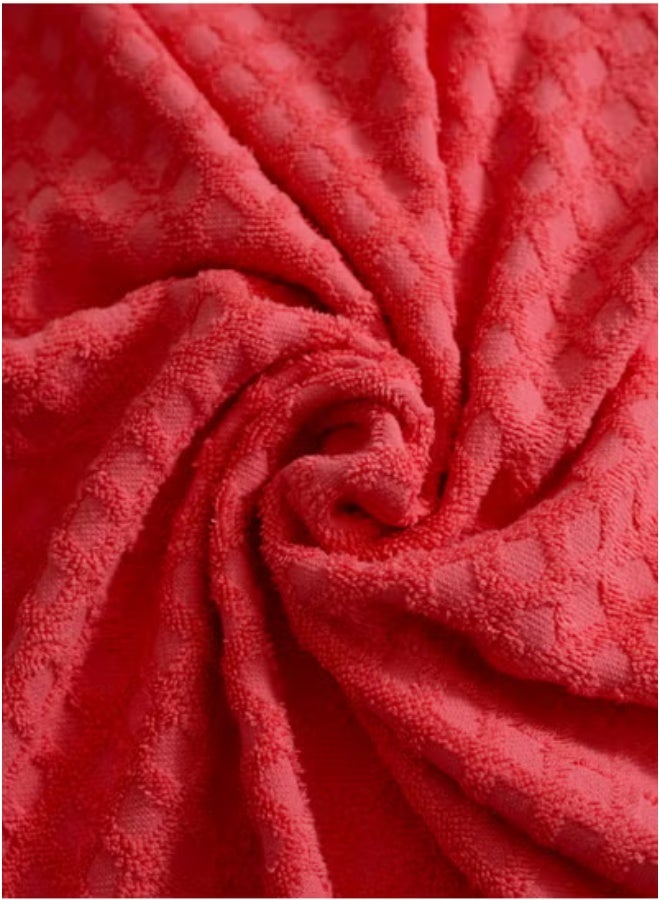 بالتيك لينين مجموعة مناشف حمام من القطن بنسبة 100% من Diamond Jacquard، مقاس 70 × 140 سم، عبوة من منشفتين عالي الجودة - Image 3