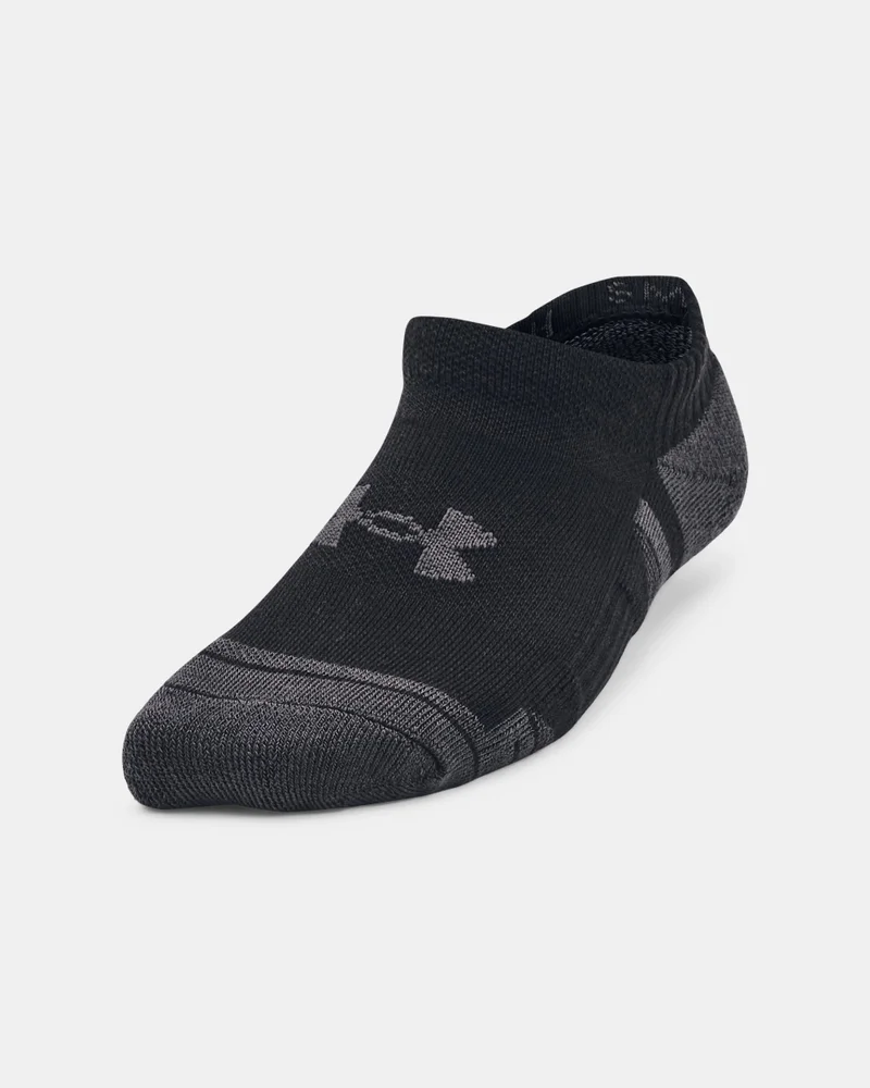 UNDER ARMOUR Kids' UA Performance Tech No Shoe Socks (3 Pack)