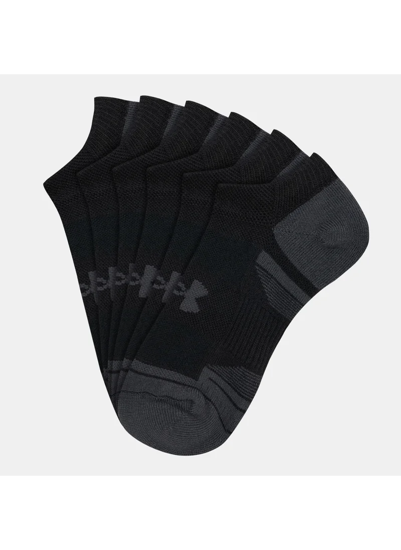 UNDER ARMOUR Kids' UA Performance Tech No Shoe Socks (3 Pack)