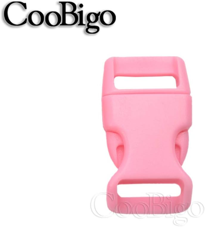 CooBigo 30 عبوة بألوان متنوعة مشبك بلاستيكي منحني 5/8" للإفراج الجانبي لحبل المظلة 550 حبل بارا كورد سوار للحيوانات الأليفة في الهواء الطلق حزام حبال حقيبة ظهر ملحقات الخياطة - Image 5