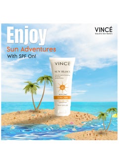 VINCE Sunblock SPF 40 – Broad-Spectrum Protection against Sun’s Harmful UVA/UVB Rays, Pollution & Infrared – Hydrates, Soothes & Prevents Premature Aging – Lightweight, No White Cast, 75ml  - Image 3