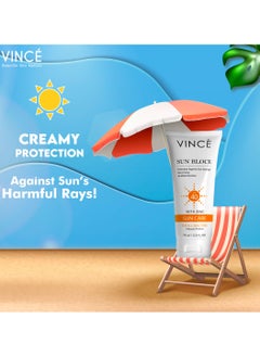 VINCE Sunblock SPF 40 – Broad-Spectrum Protection against Sun’s Harmful UVA/UVB Rays, Pollution & Infrared – Hydrates, Soothes & Prevents Premature Aging – Lightweight, No White Cast, 75ml  - Image 4