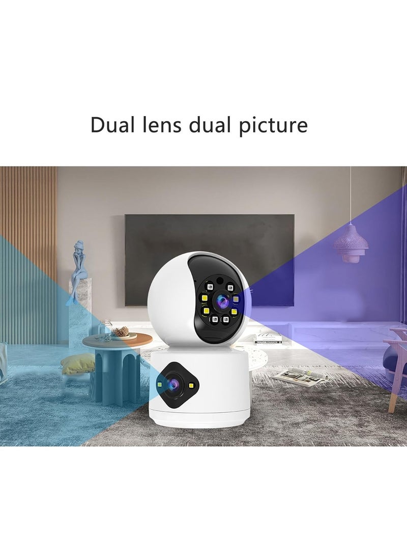 Generic - Garosa Dual Lens Design Security Camera 2 Way Talk Full Panoramic View Baby Camera Monitor High Definition Dual Lens Indoors Security Camera - Image 1
