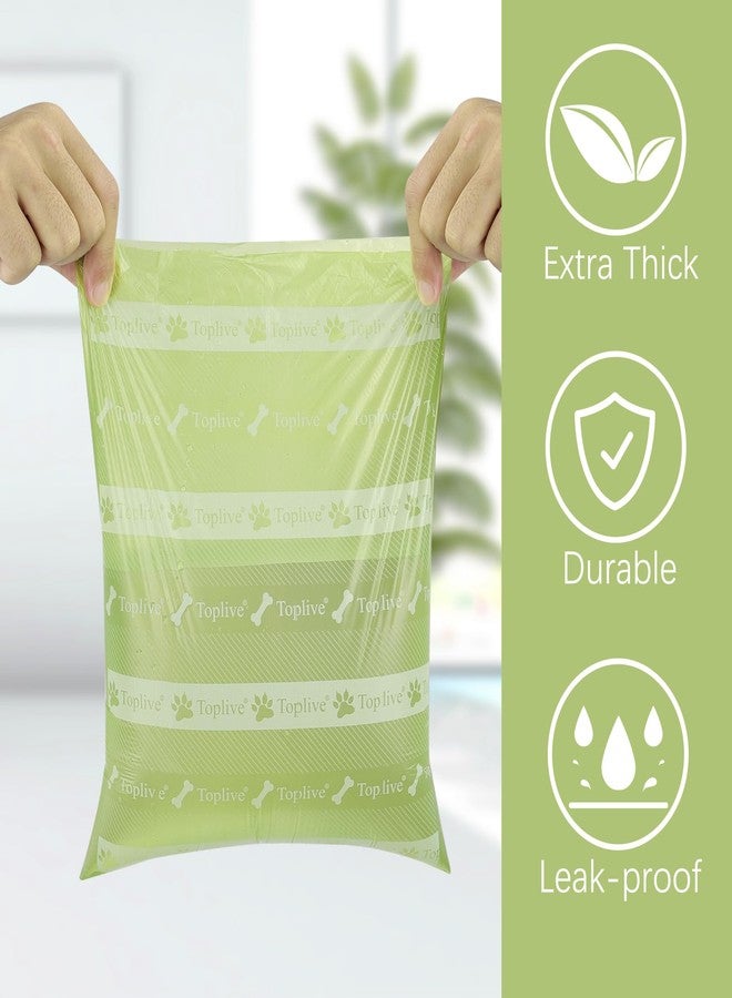 Toplive Dog Poop Bags Rolls, Pet Waste Bags, Extra Thick Strong Leak-Proof Dog Bag for Poop 8 Rolls (120 Bags), Assorted Colors with Cute Prints - Image 3