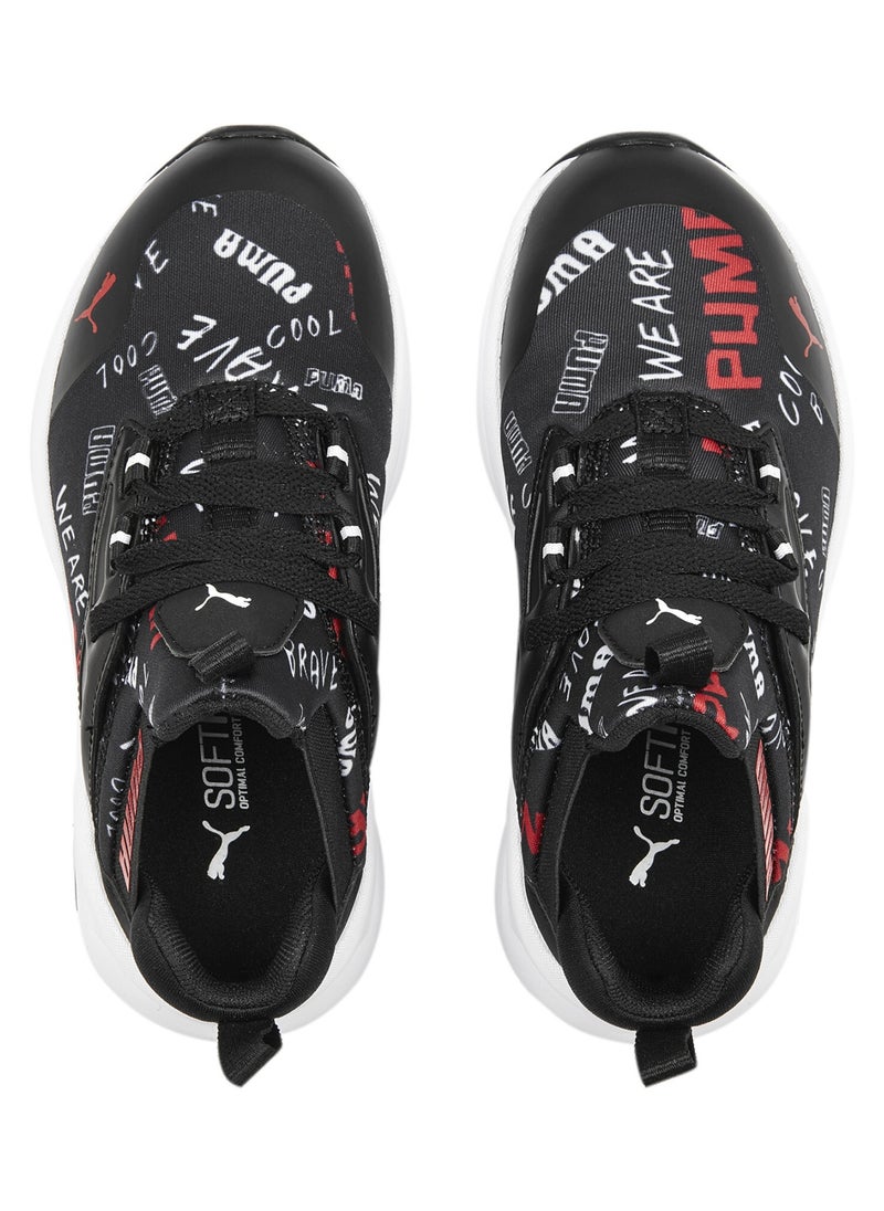 PUMA - Enzo 2 Refresh Brand Love Kids Unisex Black Shoes - Image 1
