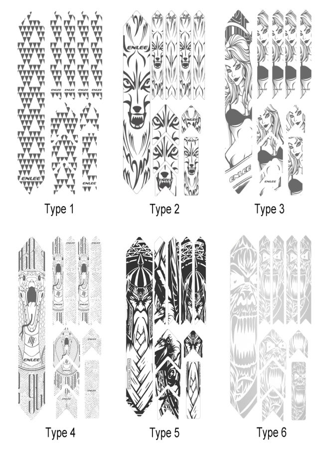 ENLEE Bike Frame Sticker Mountain Bike Scratch Frame Protector Removable Sticker Road Bicycle Frame Adhesive Guard Cover - Image 2
