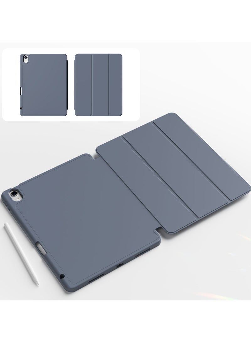 for iPad Air 13 Inch Case  M2 2024 With Pencil Holder, Hybrid Smart Cover iPad 13 Air  M2 Case with Clear Transparent Back, Support Touch ID, Auto Wake/Sleep