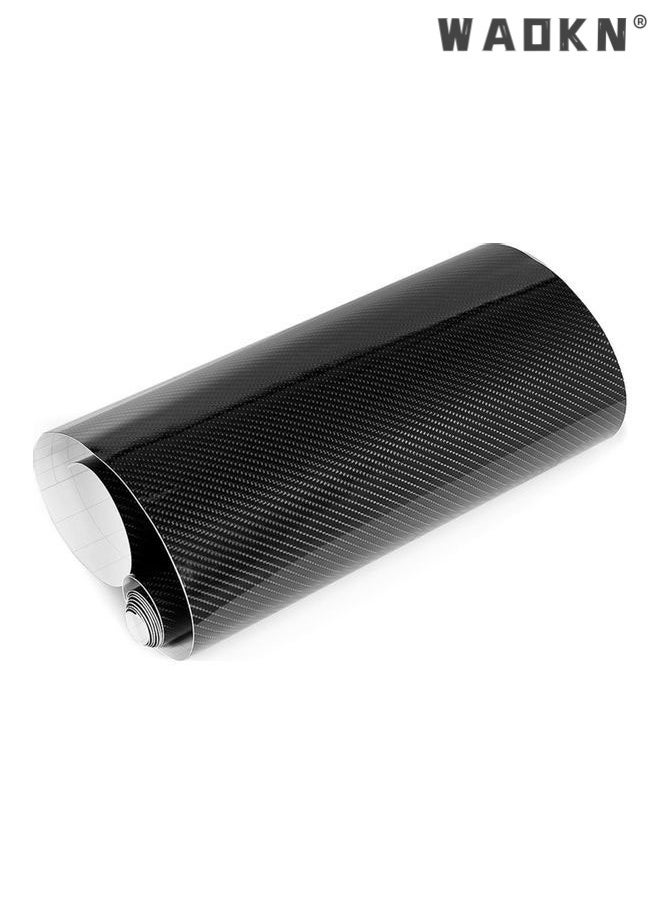 WAOKN 7D Gloss Carbon Fiber Vinyl Film Automotive Wrap Sticker, Super Glossy Car Wrap Vinyl Film Featuring Bubble Free Air Release Technology, DIY Wrap Papers for Automotive Interior Exterior Decoration  - Image 2