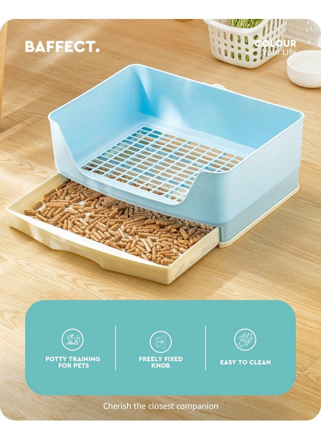 baffect Baffect Rabbit Litter Box, 2pcs (Blue)  - Image 2