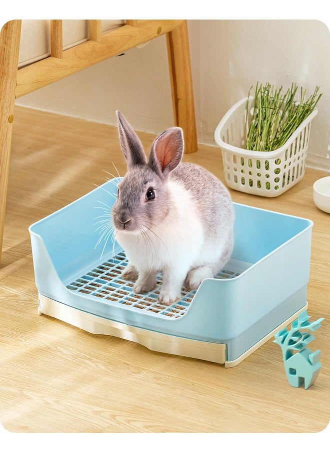 baffect Baffect Rabbit Litter Box, 2pcs (Blue)  - Image 1