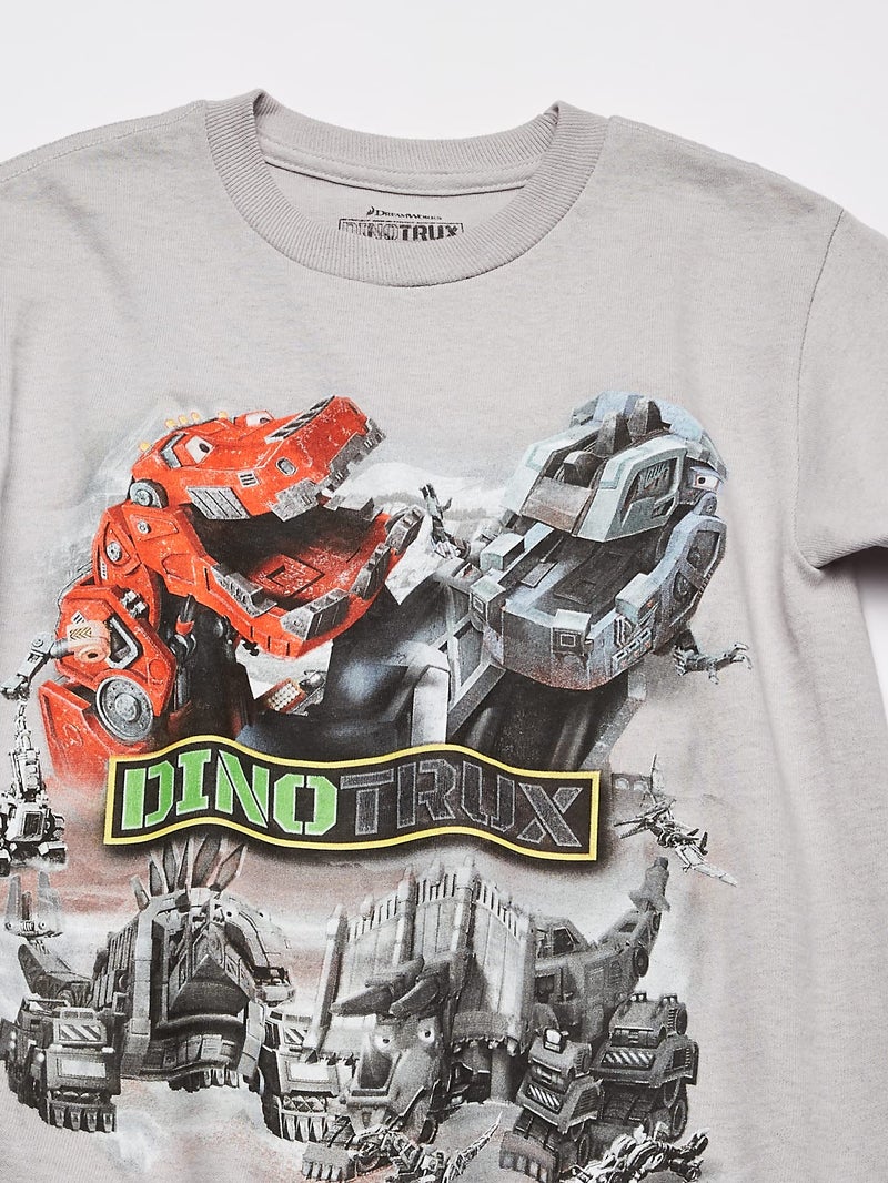 Freeze Dinotrux Little Boys' Short Sleeve T-Shirt Shirt, Silver, Medium/5-6 - Image 2