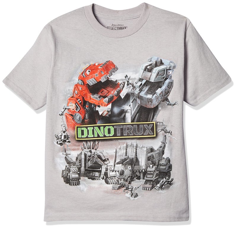 Freeze Dinotrux Little Boys' Short Sleeve T-Shirt Shirt, Silver, Medium/5-6 - Image 1