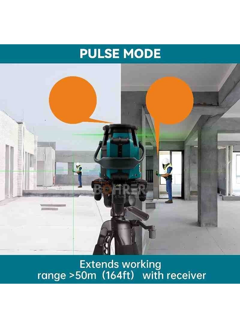 Böhrer Multi-Line Laser Alignment 4 Vertical 1 Horizontal Line 360 ​​C Rotating Base Rechargeable Battery 30M Range  - Image 2