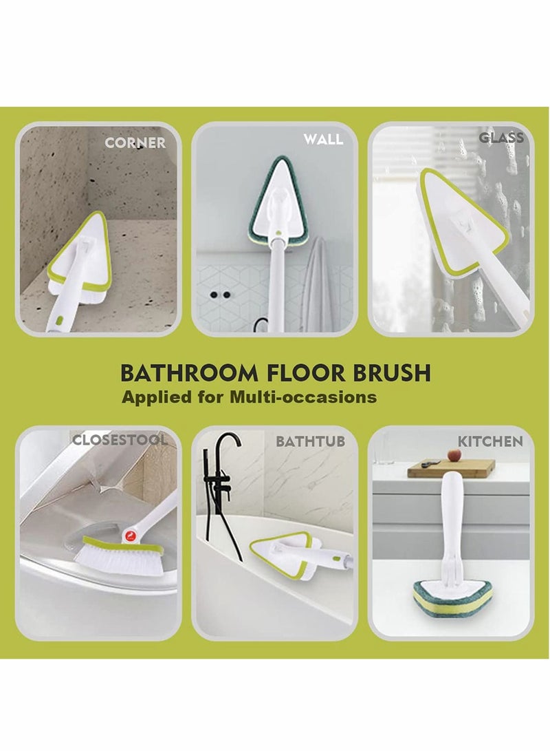 Excefore Cleaning Brush, 2 in 1 Tub Tile Scrubber Brush Sponge with 46'' Extendable Long Lightweight Handle, Rotatable Detachable Stiff Bristles Scrub Brush for Kitchen Shower Bathtub Floor - Image 5