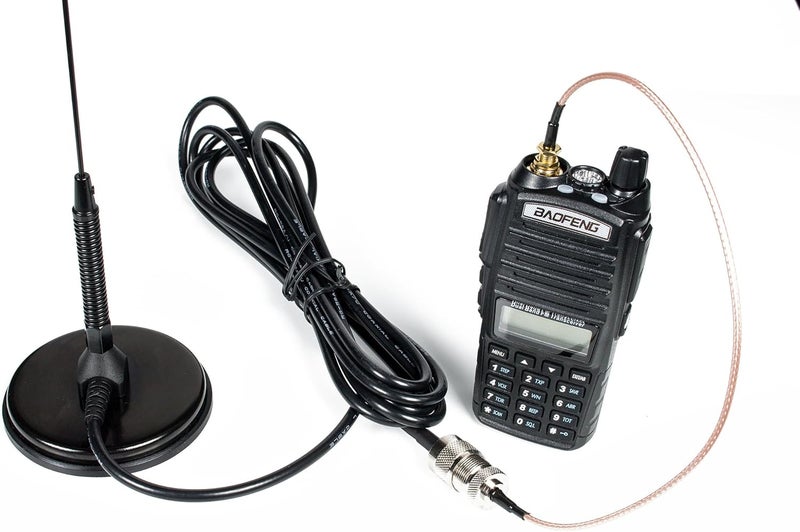 BTECH Authentic Genuine Nagoya UT-72 Super Loading Coil 20-Inch Magnetic Mount (Heavy Duty) VHF/UHF (144/430Mhz) Antenna PL-259, Includes Additional SMA Adaptor for and BaoFeng Handheld Radios - Image 3