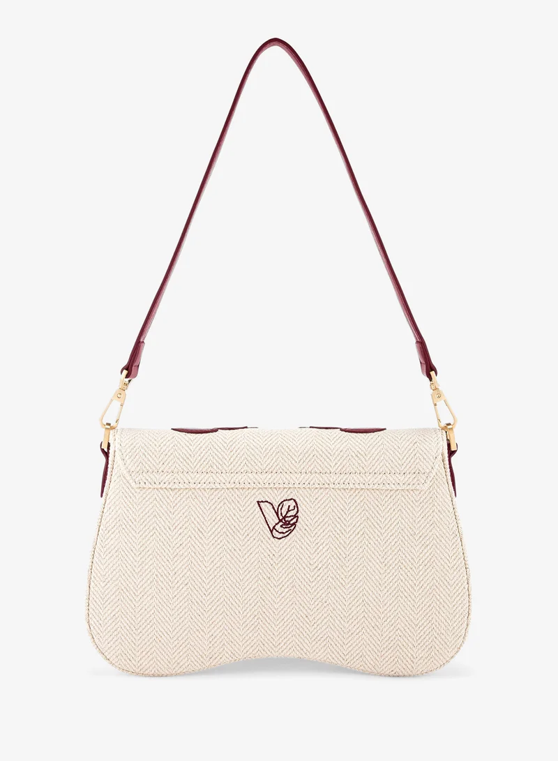 Veganologie Marra Shoulder Bag in Red Made from 0.5 Bamboo Stems