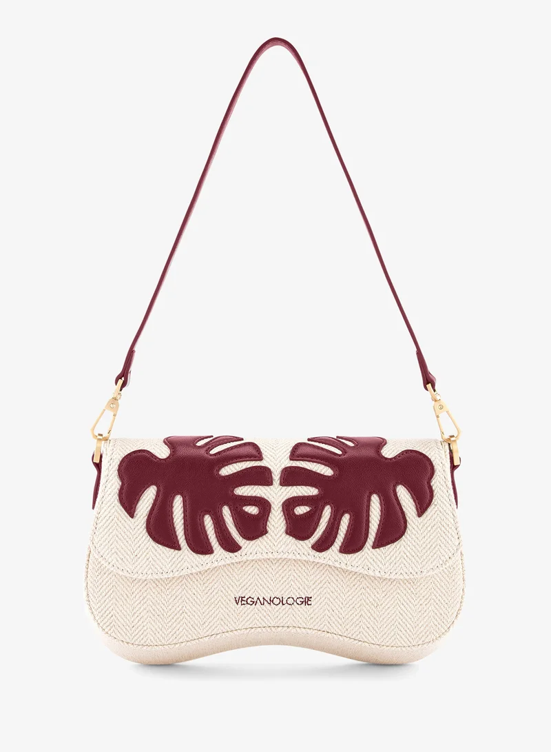Veganologie Marra Shoulder Bag in Red Made from 0.5 Bamboo Stems