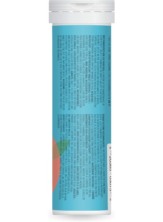 Organika Peach Mango Instant C Tablets, 10 Ct - Image 2