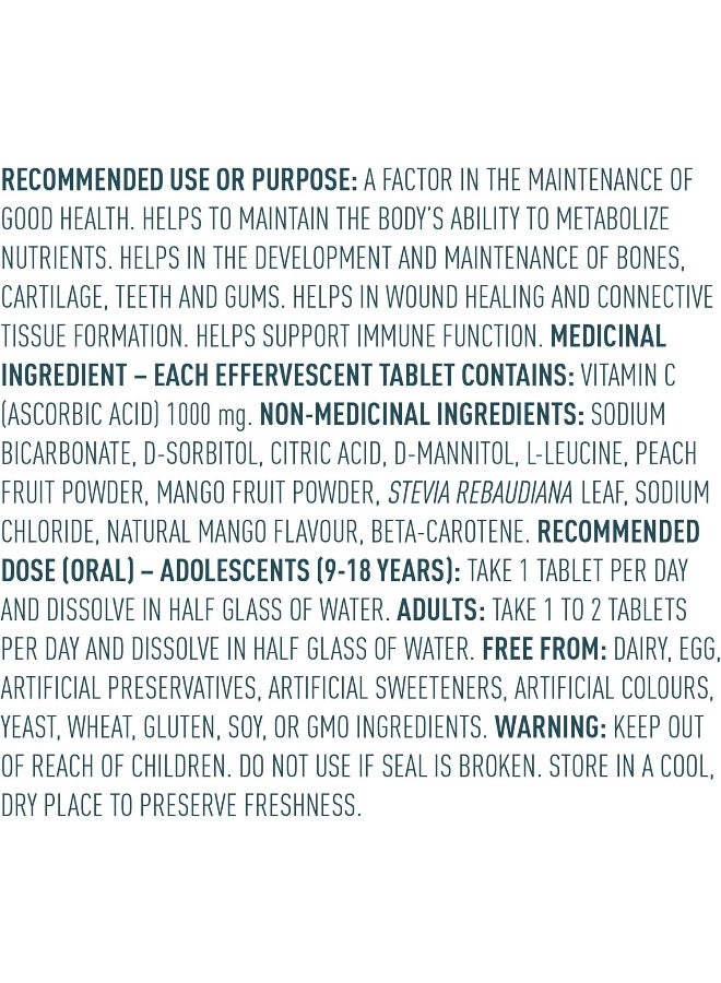 Organika Peach Mango Instant C Tablets, 10 Ct - Image 5