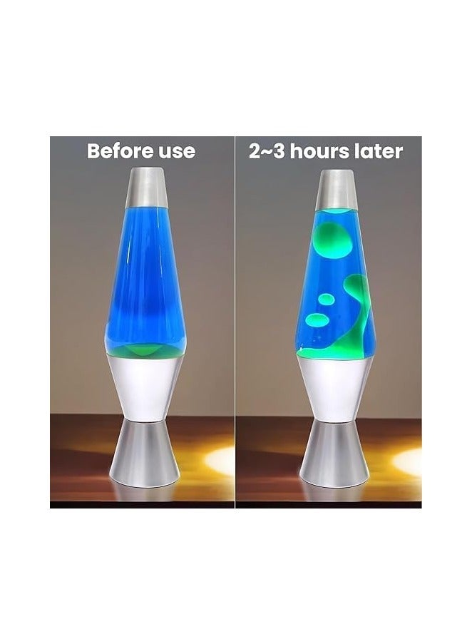 Lava Lave Lamp Solid Silver Base Lamp Wax Liquid Soft Relax Glow Red/Purple For Adults And Kids 14.2 Inches Motion With Aluminum Base For Mood Night Light Lamp Decoration Home Decor - Image 5