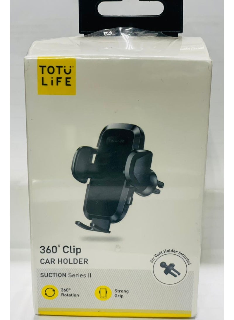 توتو لايف حامل هاتف للسيارة TOTU Life دوران 360 درجة مع قاعدة شفط ومشبك فتحة التكييف – تثبيت قوي متوافق مع جميع الهواتف - Image 4