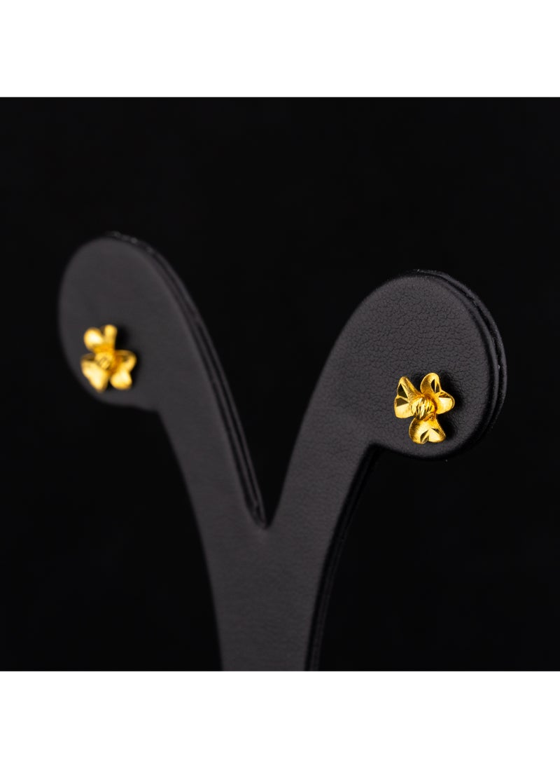 Flower Studs 22K Gold Earrings