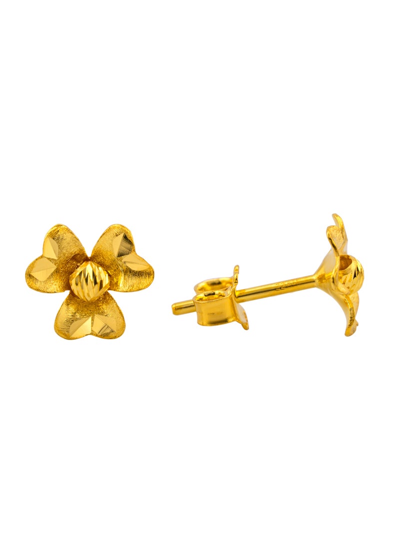 Flower Studs 22K Gold Earrings