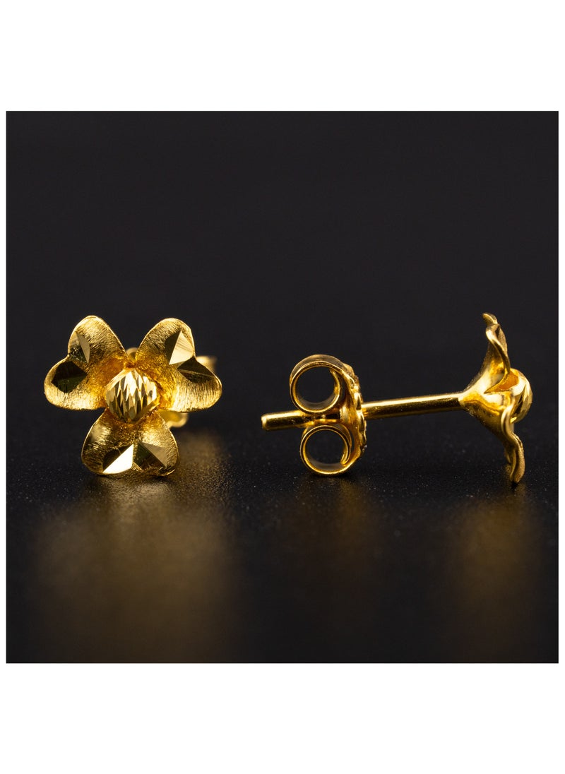 Flower Studs 22K Gold Earrings